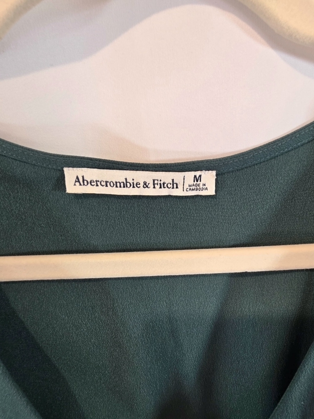 Abercrombie & Fitch Cottagecore Girlhoodcore Peplum Feminine Green Blouse Size M - Picture 2 of 6